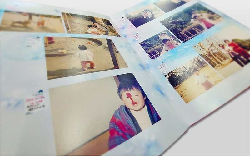 完成したフォトブックの写真